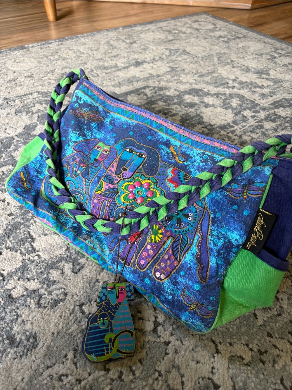 Laurel Burch Dog Canine Animal Tote Bag